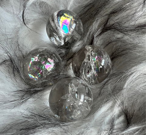 Clear Quartz Rainbow Crystal Sphere